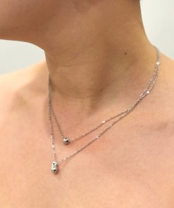 Silver Water Droplets Necklace
