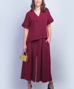 Burgundy Kimono Kiko Top
